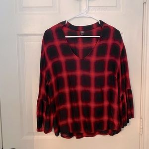 Black and red blouse